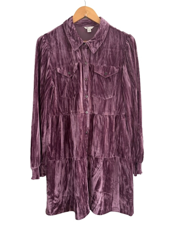 Cato Dresses & Skirts - Purple velvet drss SZ M